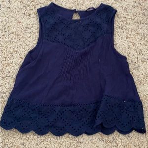 navy blue crop top